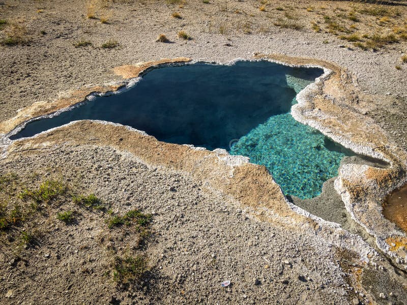 Hot Pot at Yellowstone National Park Stock Photo Image of geothermal