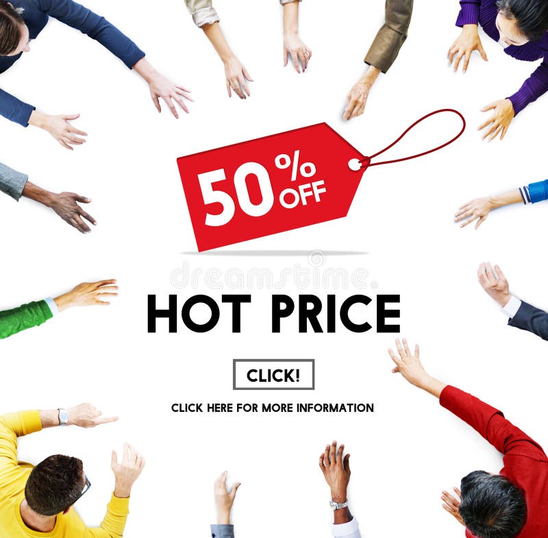 Hot Price Big Sale Deduction Advertisement Retail Concept