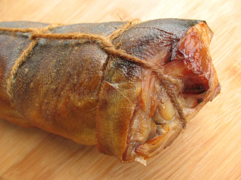 A hot smoked fish stock photo. Image of wooden, smoked 5795966