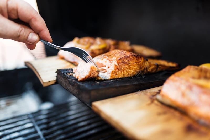 Hot smoked salmon filets