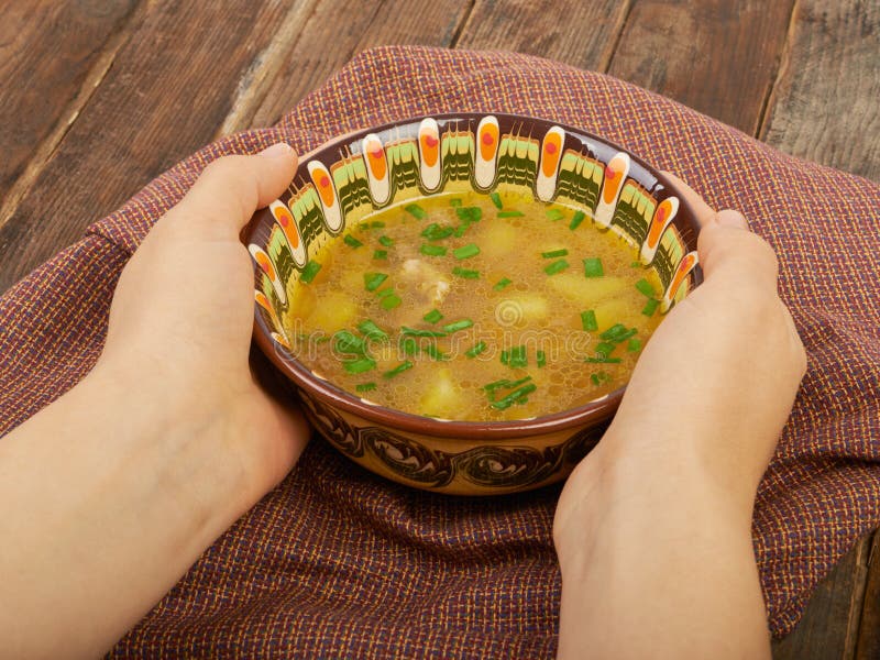 Hot soup stock image. Image of potage, fresh, guests 60322739