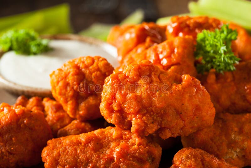 Hot and Spicy Boneless Buffalo Chicken Wings Stock Photo Image of
