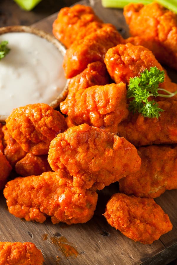 Hot and Spicy Boneless Buffalo Chicken Wings Stock Photo Image of