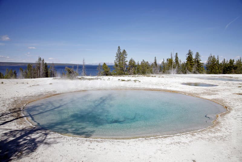 Hot Spring Near Yellowstone Lake Stock Photo Image of clear, steaming