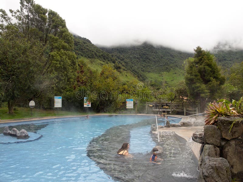 Hot spring water pool in Papallacta
