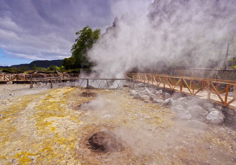 Hot Springs In Furnas On Sao Miguel Island Stock Image Image Of