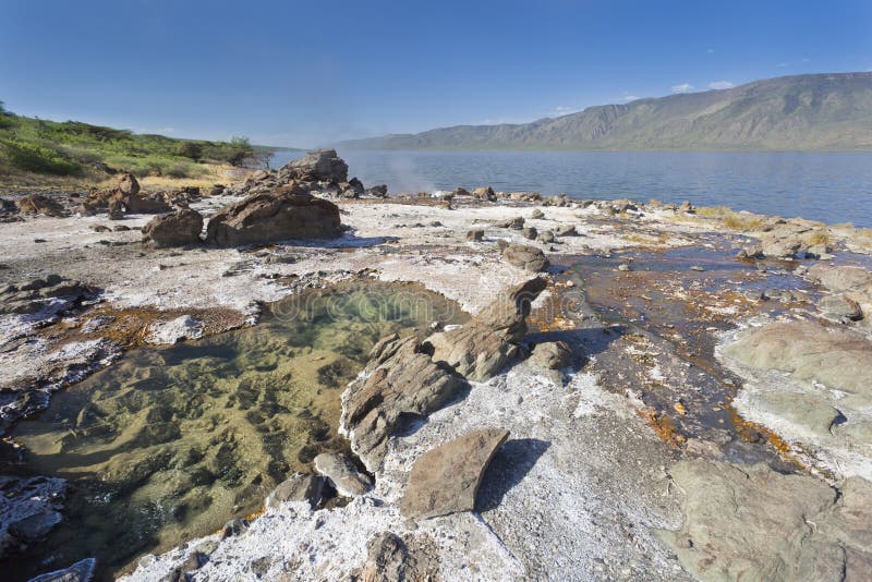 Hot Springs at Lake Bogoria in Kenya Stock Photo Image of valley