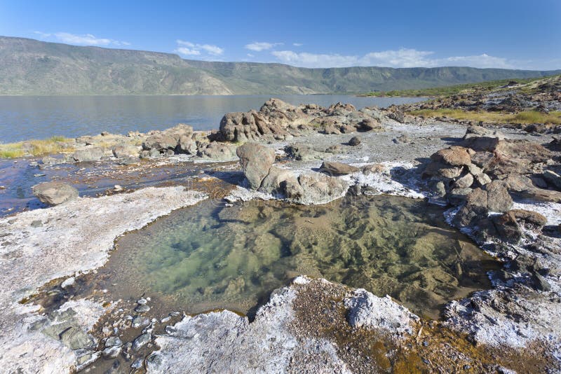 Hot Springs At Lake Bogoria In Kenya Stock Photo Image of steam