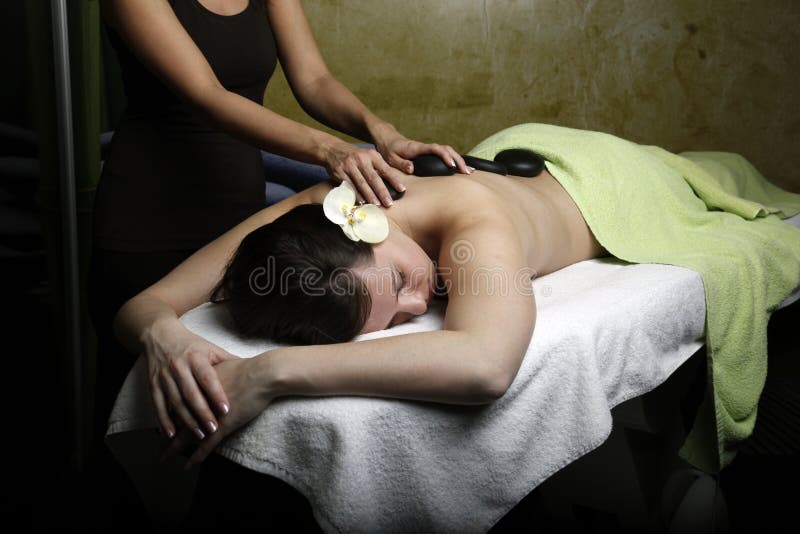 Hot stone massage in a SPA center