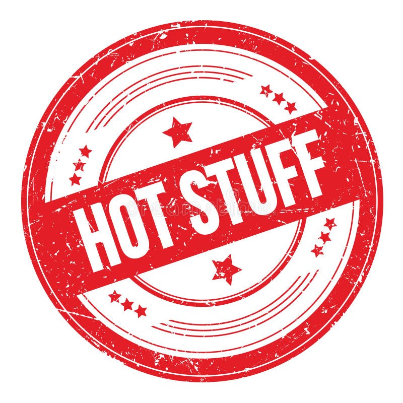 HOT STUFF Text Written on Wooden Frame School Blackboard Stock