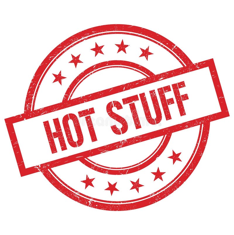 Hot Stuff Text Lettering on Fire Stock Illustration Illustration of
