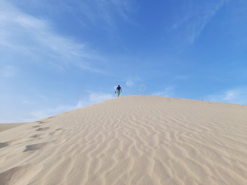 Hot Summer in Sahara Desert with Very Hot Weather Stock Image - Image ...
