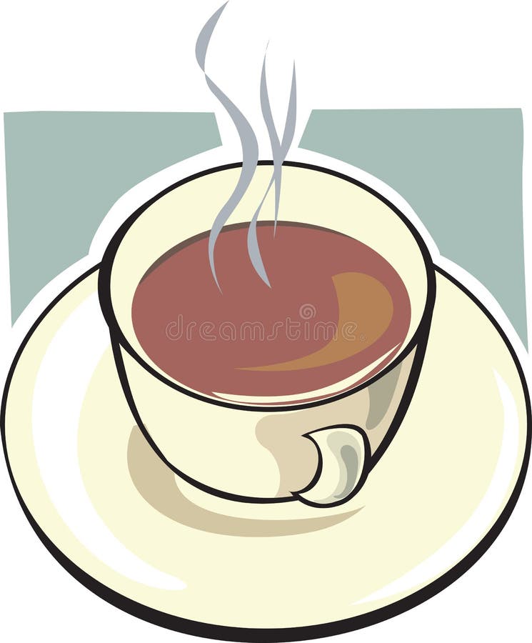 Hot tea in the cup stock vector. Illustration of coffee 3471955