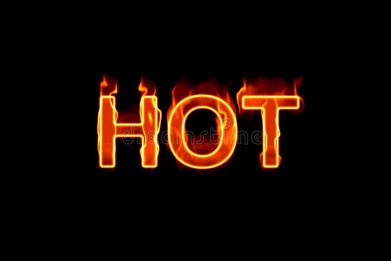 Hot 3D Word Red Letters Popular New Trending Sizzling Heat Stock