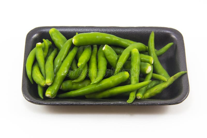 Hot Thai Chilli Peppers on White Background Stock Photo Image of