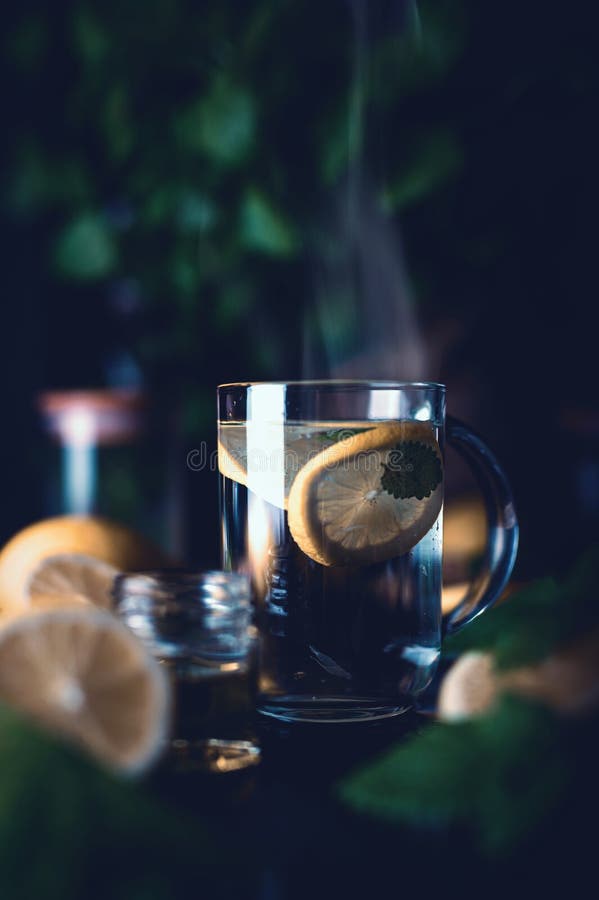 Hot Water with Lemon and Honey Stock Photo Image of citrus, brew