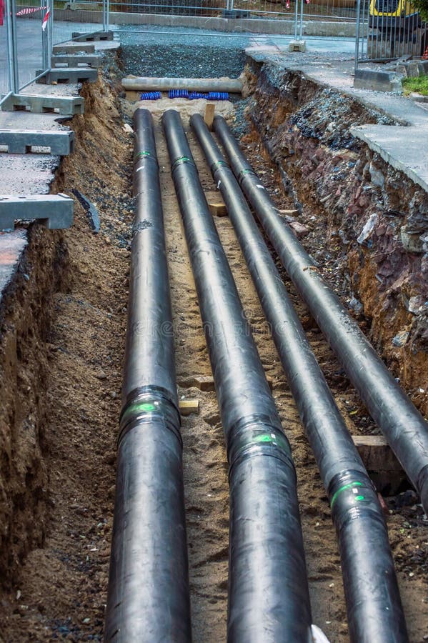 Hot water pipes stock image. Image of equipment, detail 53693327