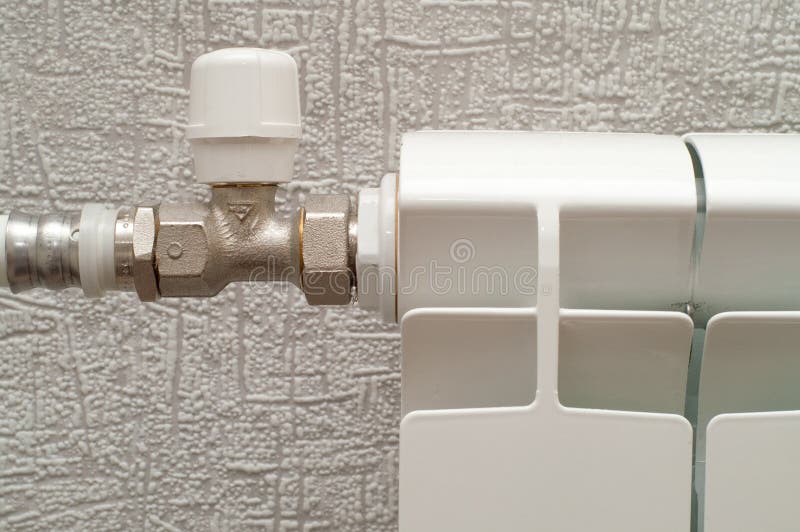Hot water radiator stock photo. Image of warm, pipes, white 8433998