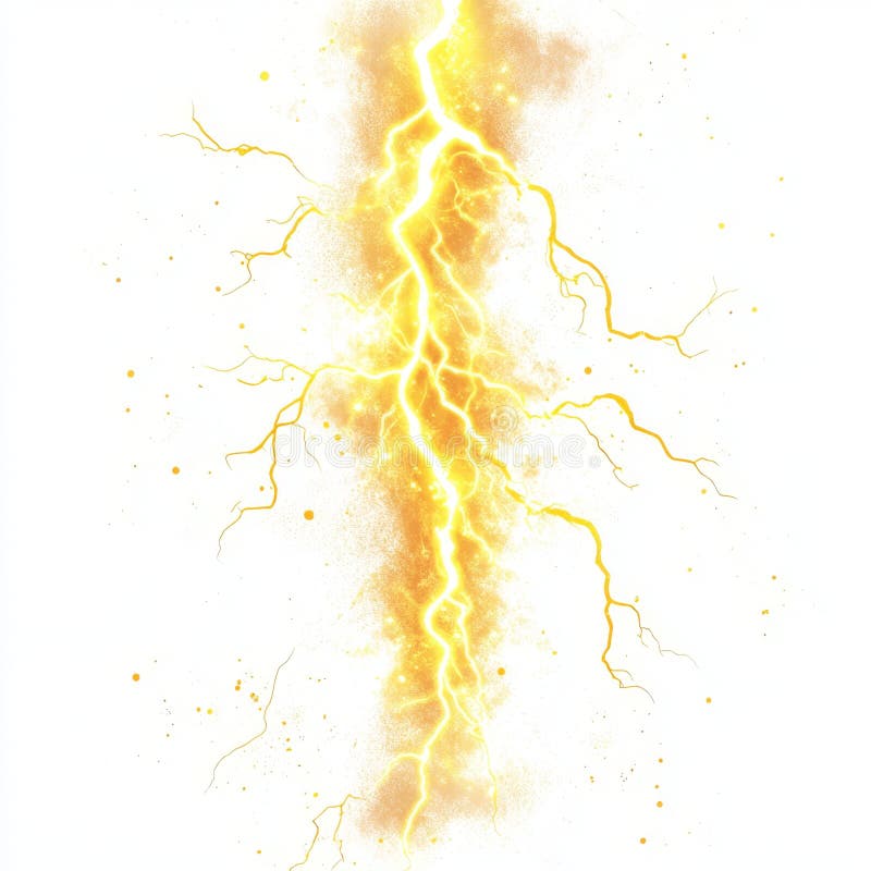 Hot yellow lightning and abstract electrical plasma are depicted in a transparent image. Plasma blast stock images, royalty-free photos and pictures