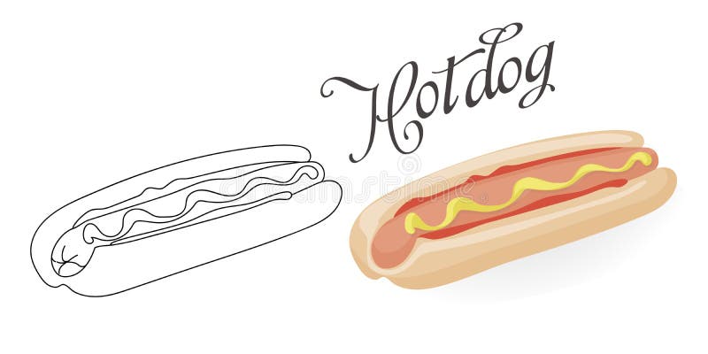 Hotdog Coloring Stock Illustrations 67 Hotdog Coloring Stock Illustrations Vectors Clipart Dreamstime