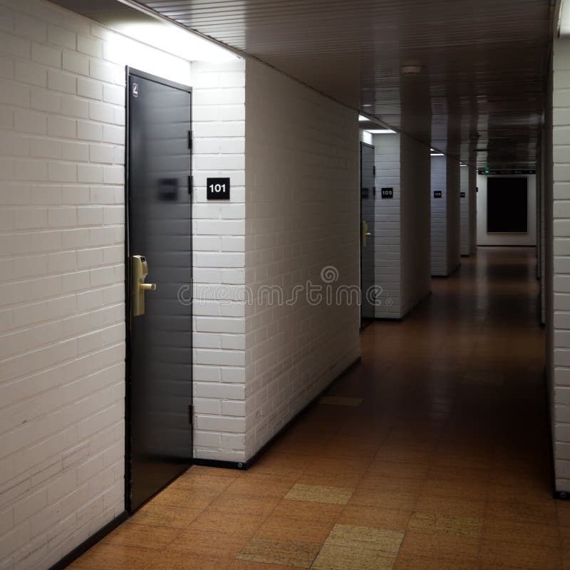 Hotel corridor interior stock photos