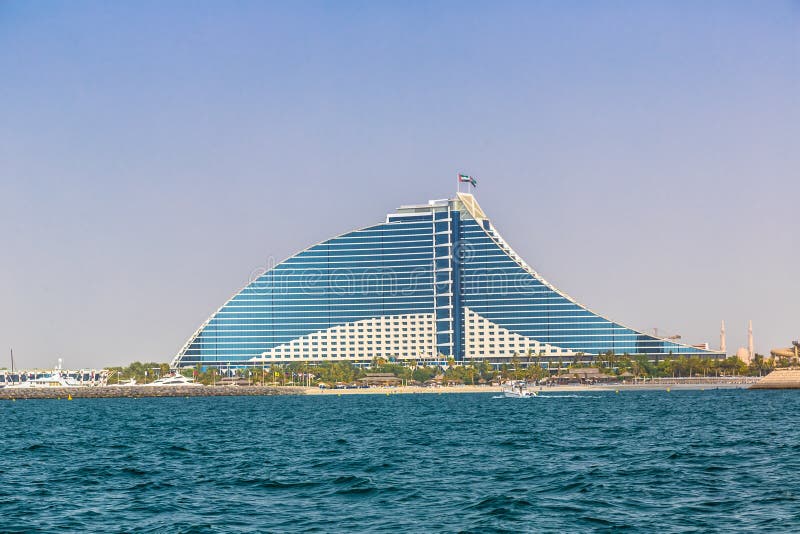 Hotel da praia de Dubai Jumeirah imagens de stock Hotel da praia de Dubai Jumeirah imagens de stock