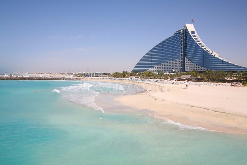 Hotel da praia de Jumeirah imagem de stock Hotel da praia de Jumeirah imagem de stock