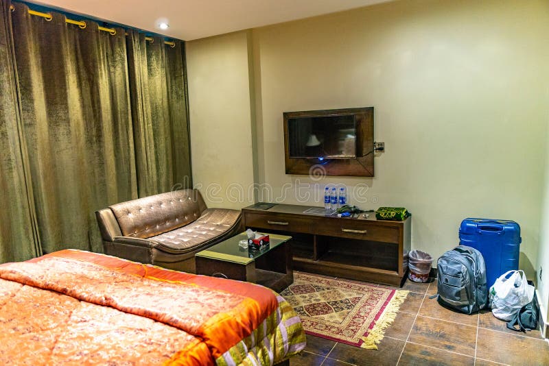 Hotel Double Bedroom 02 fotos de stock royalty free