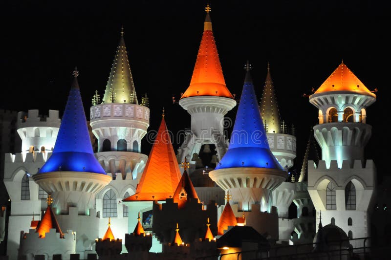 Hotel e casinò di Excalibur a Las Vegas fotografia stock libera da diritti Hotel e casinò di Excalibur a Las Vegas fotografia stock libera da diritti