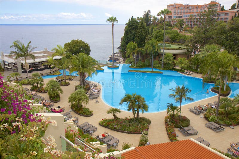 Hotel in Funchal, Madeira royalty-vrije stock foto