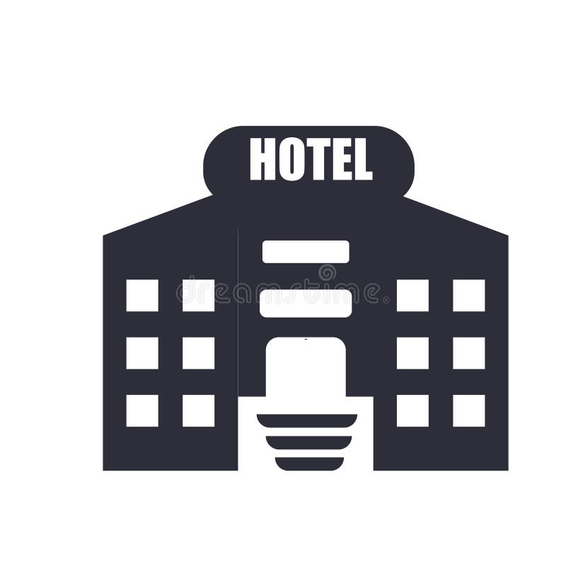 Hotel Icon Vector Sign and Symbol Isolated on White Background, Hotel Logo  Concept Stock Illustration - Illustration of house, service: 134169343