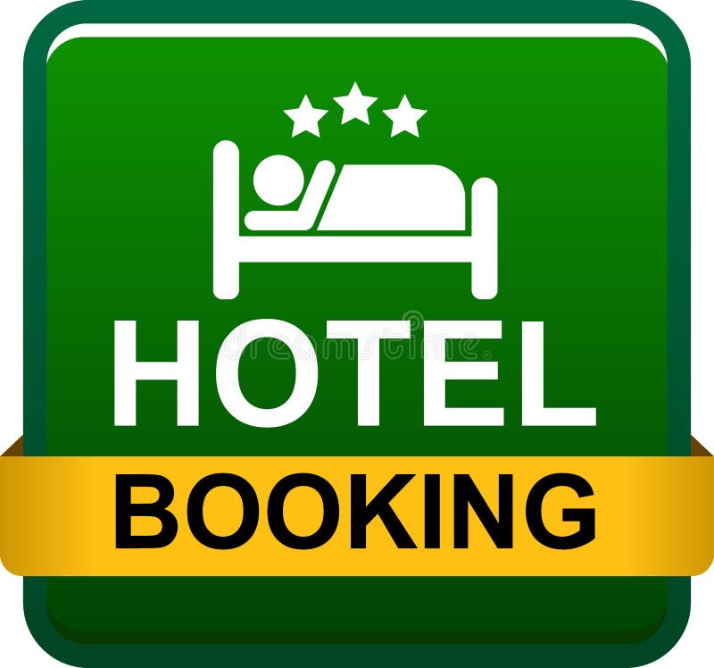 Hotel Booking Icon Web Button Stock Vector - Illustration of available, furniture: 119872903