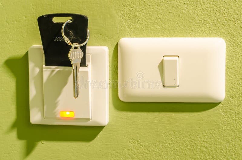 hotel-key-card-insert-to-power-switch-control-of-the-electric-stock