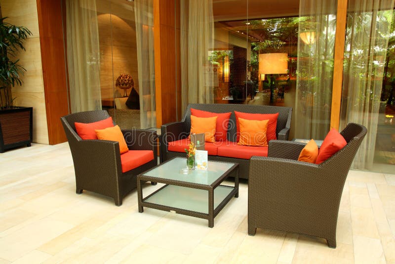 Premium Photo | The lounge at the hotel bar at the rocks