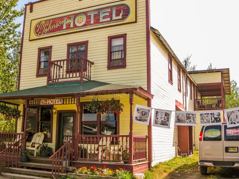 Hotel McCharthy, Wrangellst Elias National Park, Alaska Fotografia Editoriale Immagine di