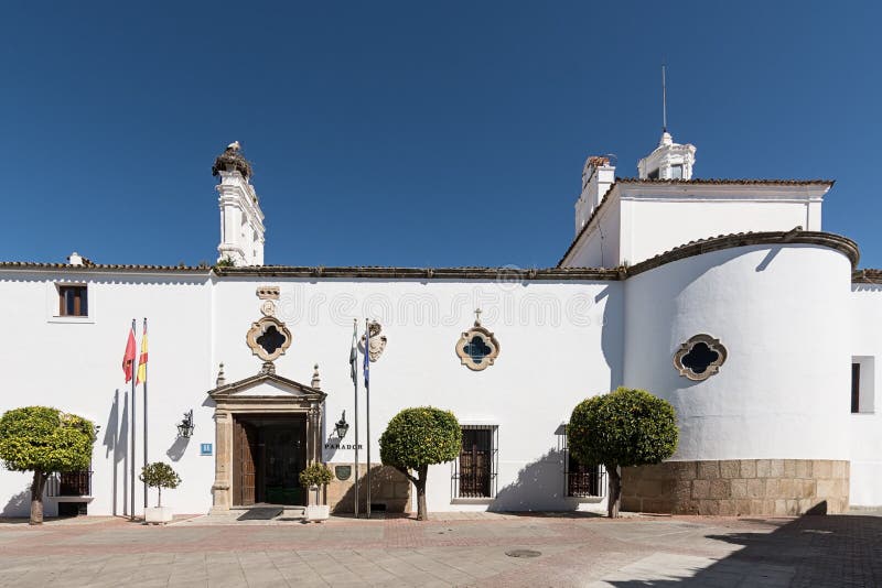 Hotel Parador City of Merida Spain, Front View Stock Image Image of