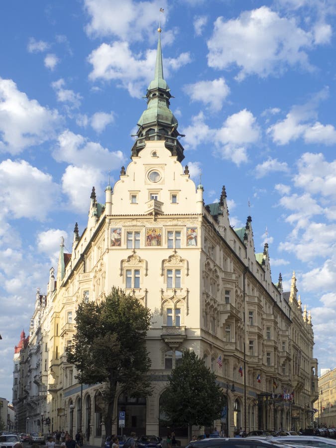 Hotel Paris Prague Editorial Stock Photo Image Of Clock