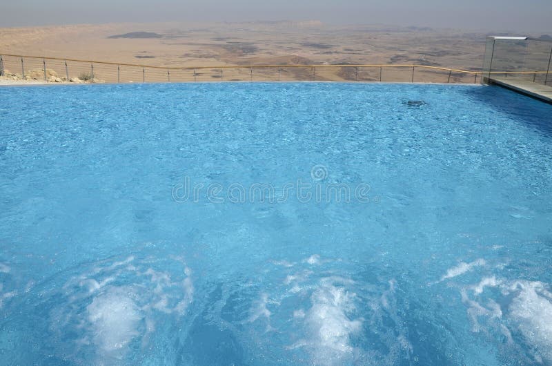 Hotel pool in Negev desert.