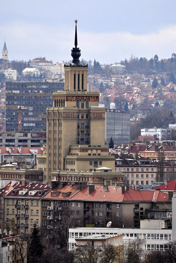 Hotel in Prague stock photo