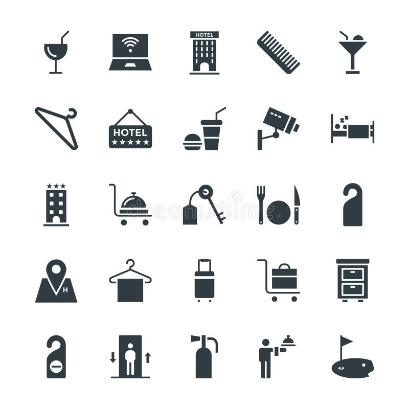 Hotel & Restaurant Cool Vector Icons 3