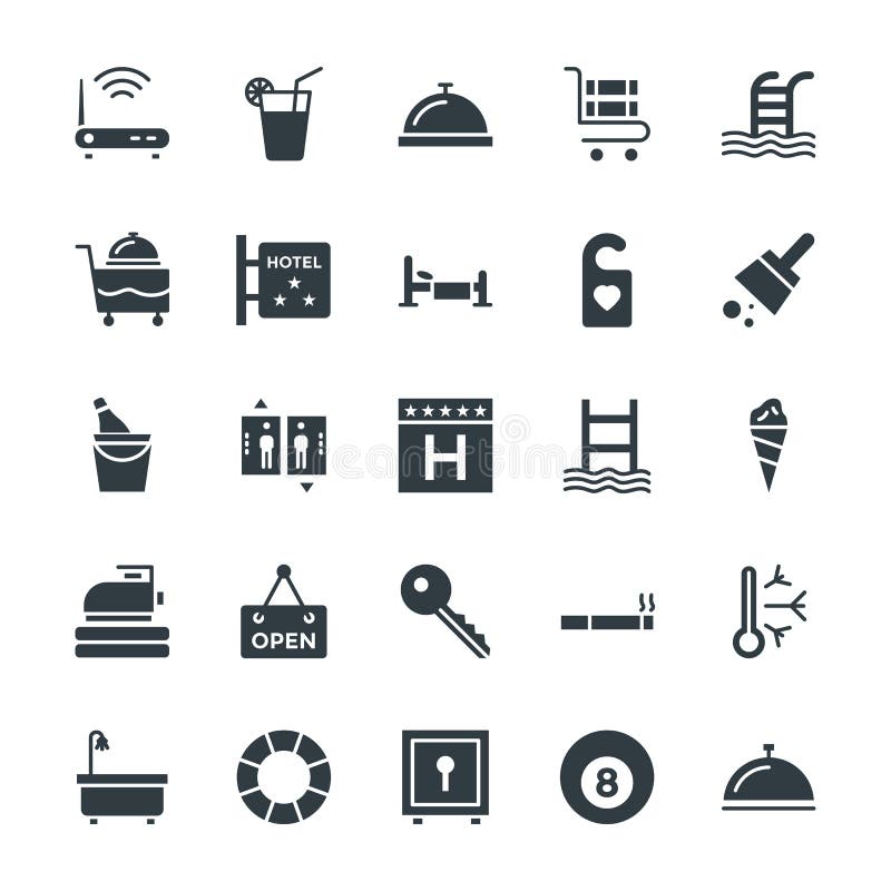 Hotel & Restaurant Cool Vector Icons 2