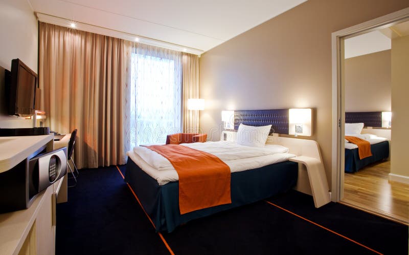 Hotel room stock photo