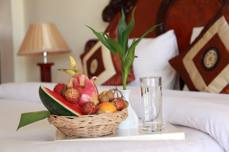 Fruits Basket In Hotel Room Stock Photo Image of interior, nice 31008882