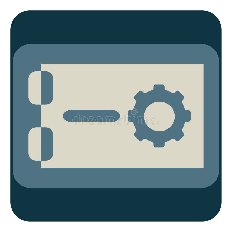 Hotel safe, icon stock vector. Illustration of secure 259399995