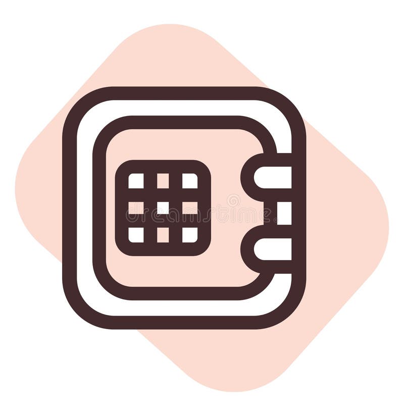 Hotel safe, icon stock vector. Illustration of icon 261069167