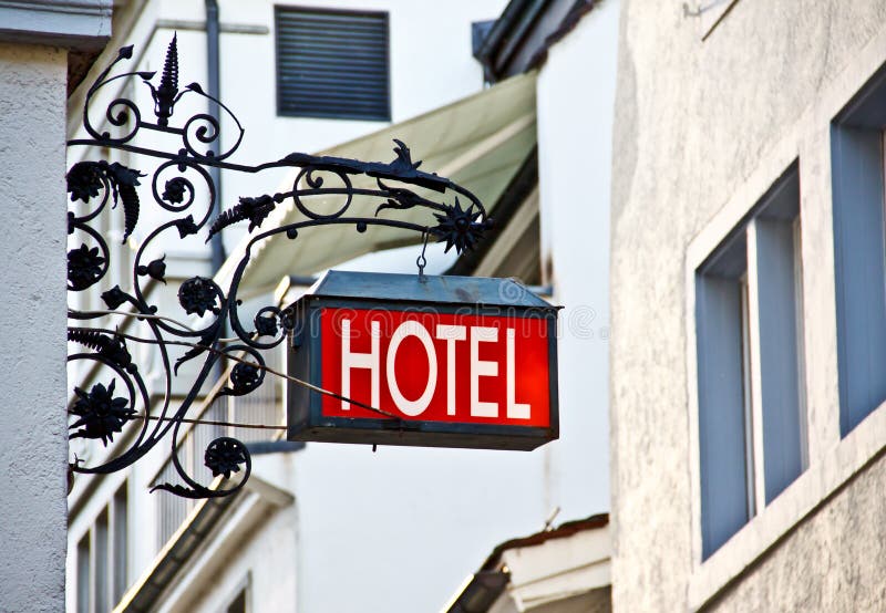 Hotel signboard stock image. Image of facade, destinations 25308937
