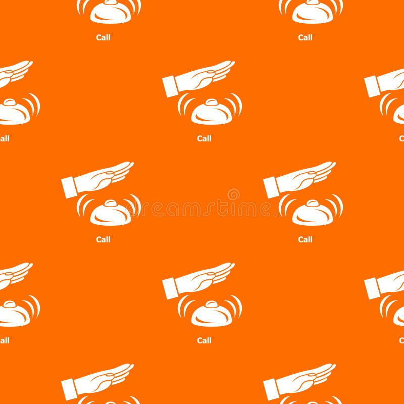 Hotelglockenmuster-Vektororange vektor abbildung Hotelglockenmuster-Vektororange vektor abbildung