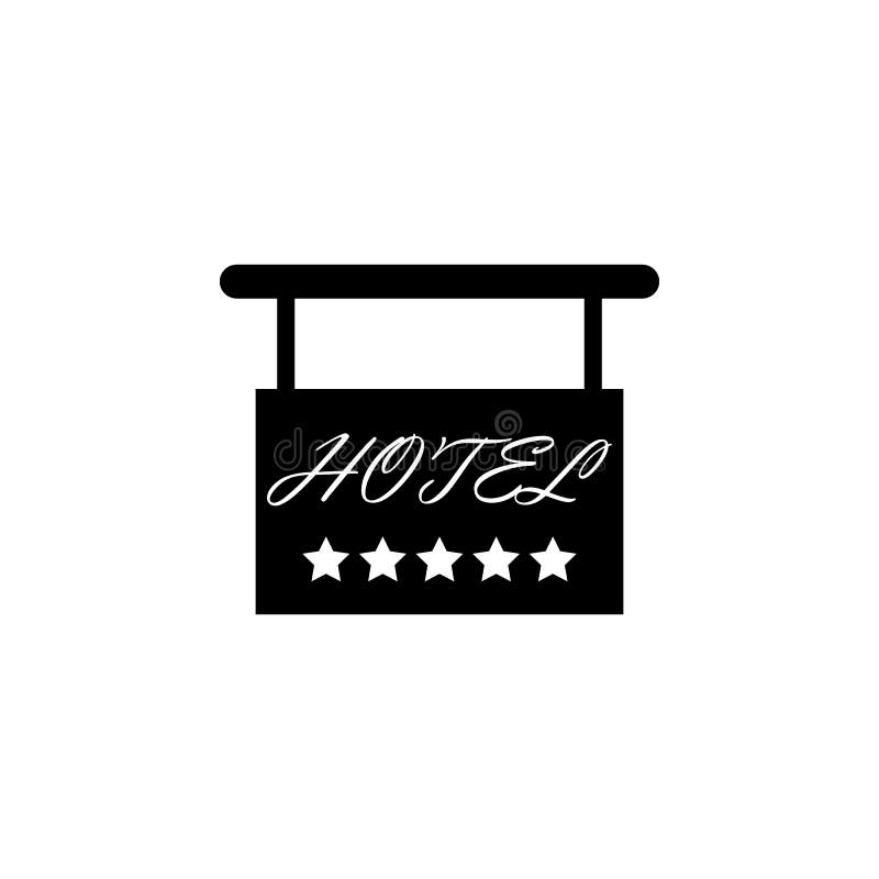 Hotellskyltsymbol vektor illustrationer Hotellskyltsymbol vektor illustrationer
