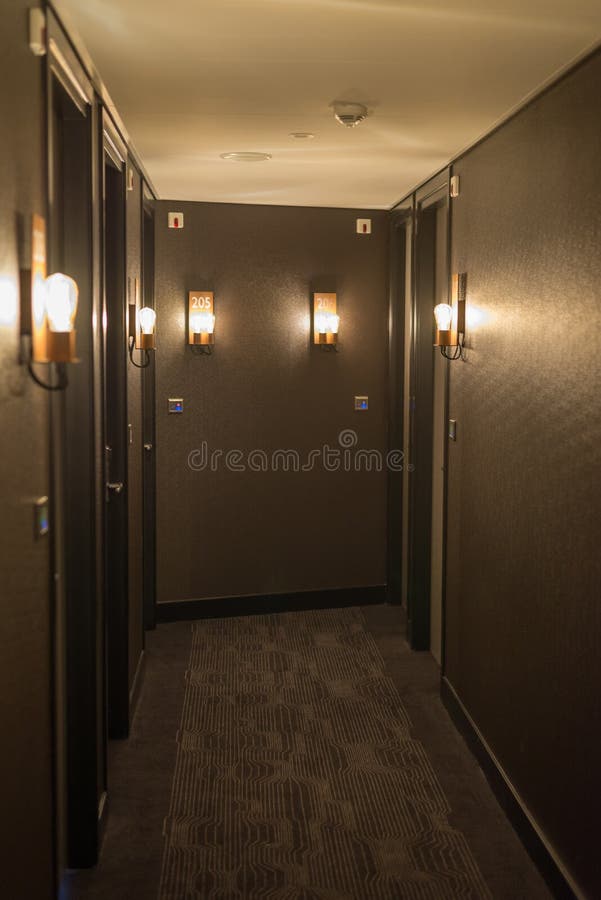 Hotelowy korytarza wnętrze obrazy royalty free Hotelowy korytarza wnętrze obrazy royalty free