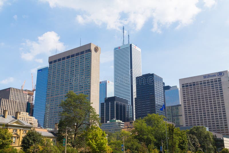 Hotels and buildings in downtown Toronto royalty free stock photography Hotels and buildings in downtown Toronto royalty free stock photography